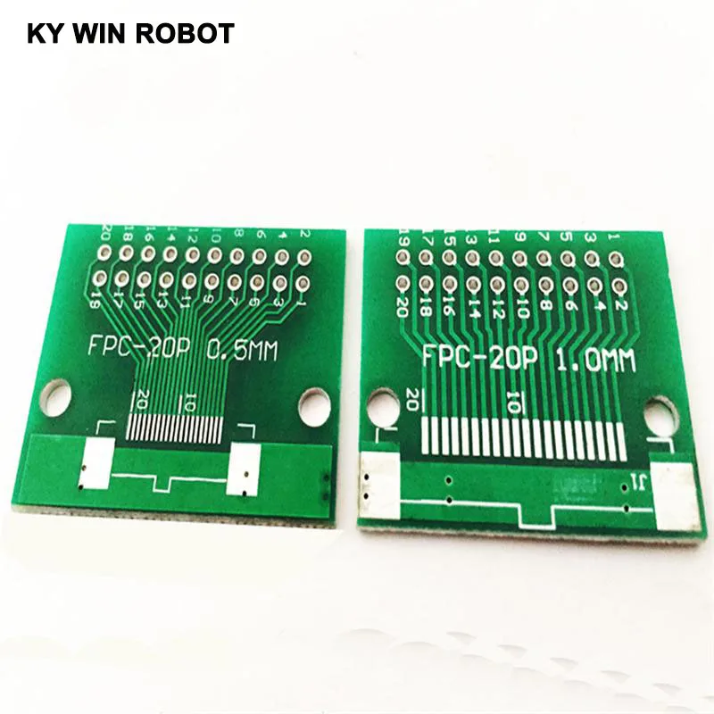 

10 PCS/LOT Double Side 0.5mm 1mm FFC FPC 20P 20 Pin to 2.54mm DIP Moudle PCB Board Adapter Socket Plate