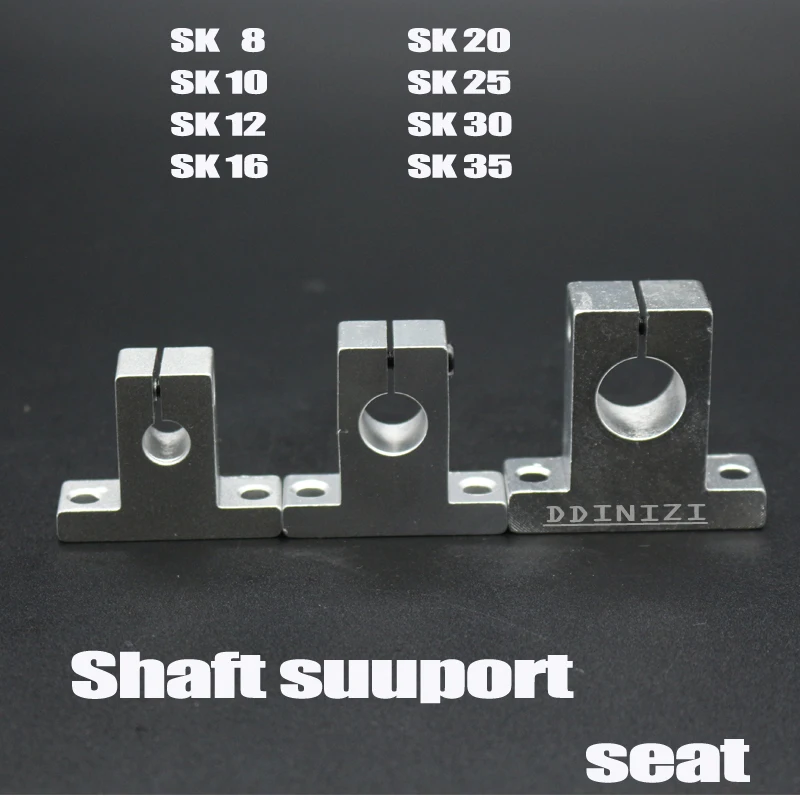 Hot 1pc SK8 SK10 SK12 SK13 SK16 SK20 SH8A 8mm linear ball bearing rail shaft Side Blocks support XYZ Table CNC 3D printer Part