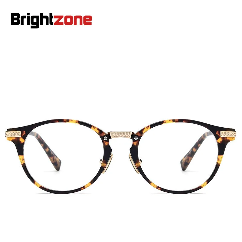 Brightzone hot Sell Literature acetate Glasses Frame More Than Wen Spectacle Frame Pure Titanium Men Women Glasses