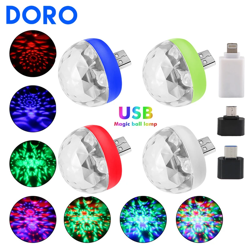 

USB DC5V colorful effect led stage light music control ktv dj disco lights home party decoration holiday light Christmas lights