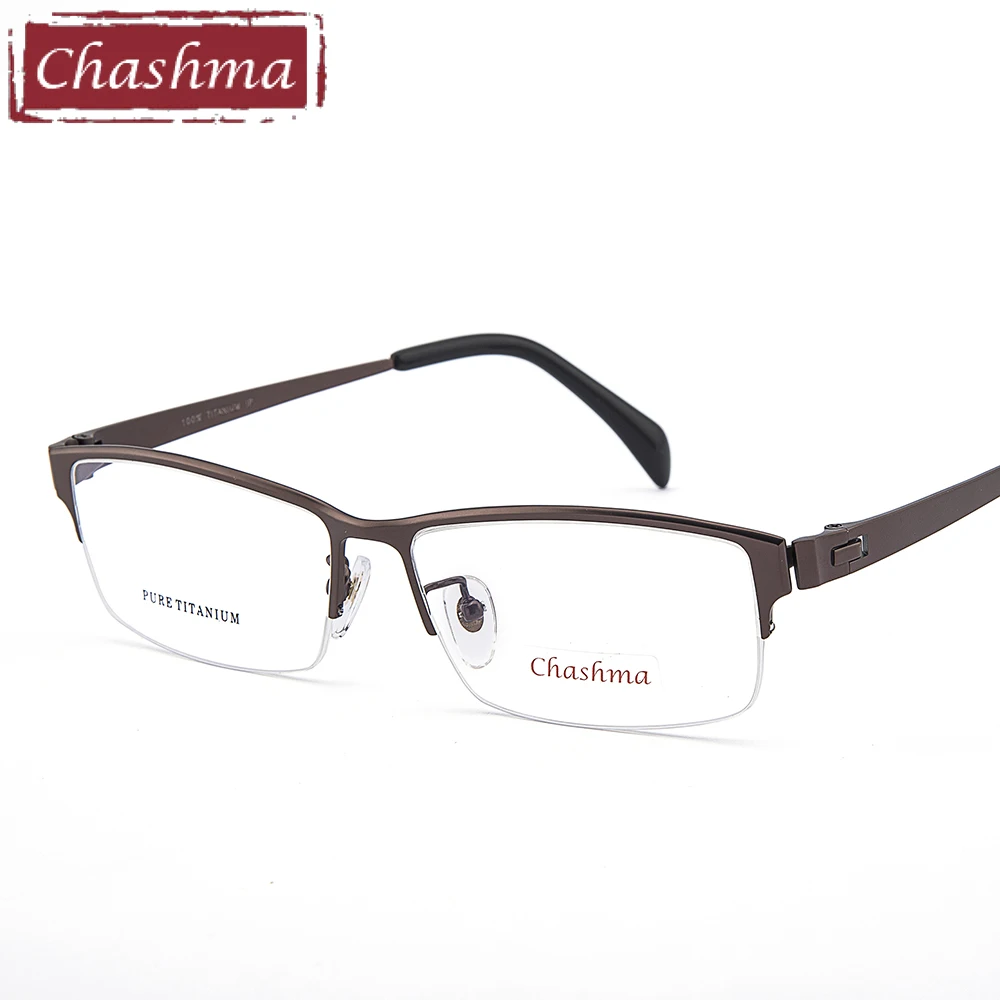 

Chashma Gentlemen Pure Titanium Frame Lentes Opticos Gafas Top Quality Titanium Frames Male Wide Frames Long Temple Eyeglasses