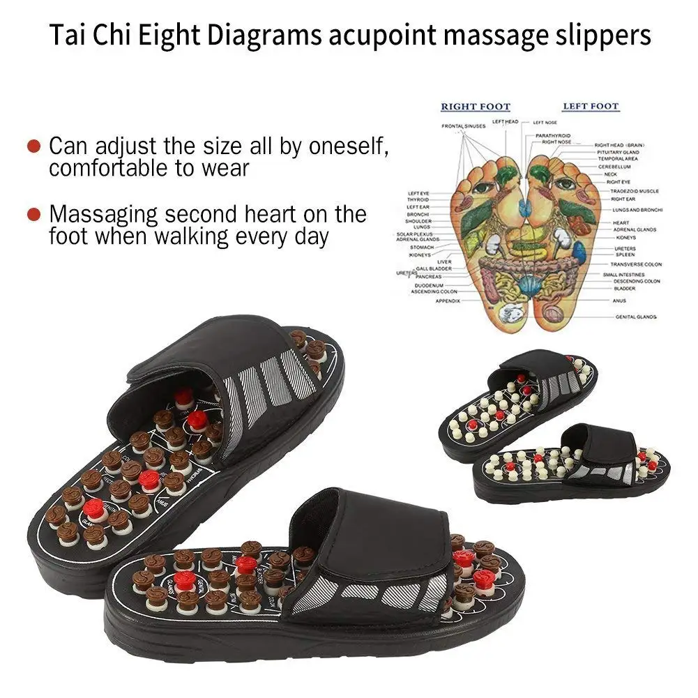 Foot Massage Slippers Acupuncture Therapy Massager Shoes For Foot Acupoint Activating Reflexology Feet Care Massageador Sandal