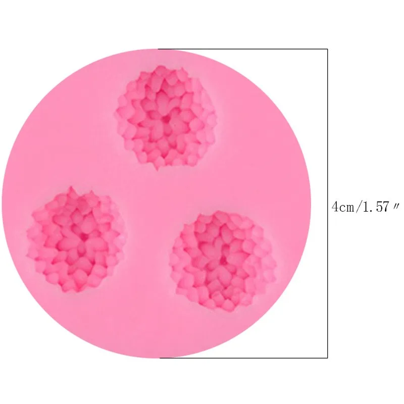 3D 3 Holes Chrysanthemum Daisy Flower Shaped Silicone Soap Mold Chocolate Cake Candy Mold Fondant Cake Decorating Tools Supplies