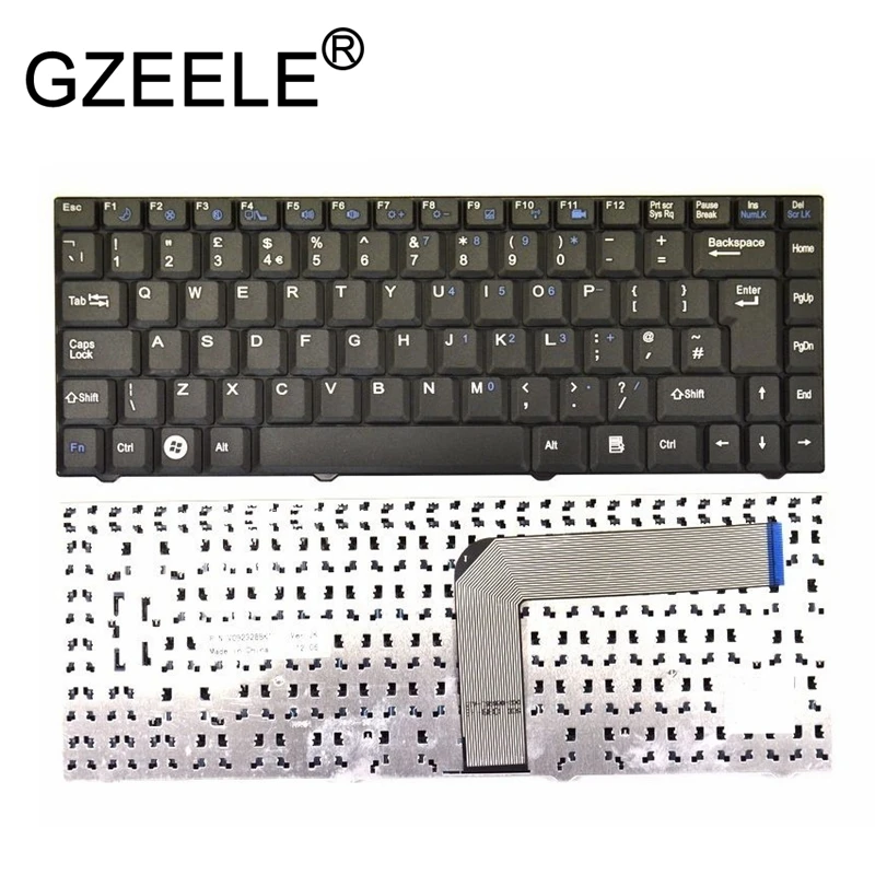 GZEELE NEW For Advent 9115 9315 9415 Keyboard UK Black Laptop E-SYSTEM V092328EK4