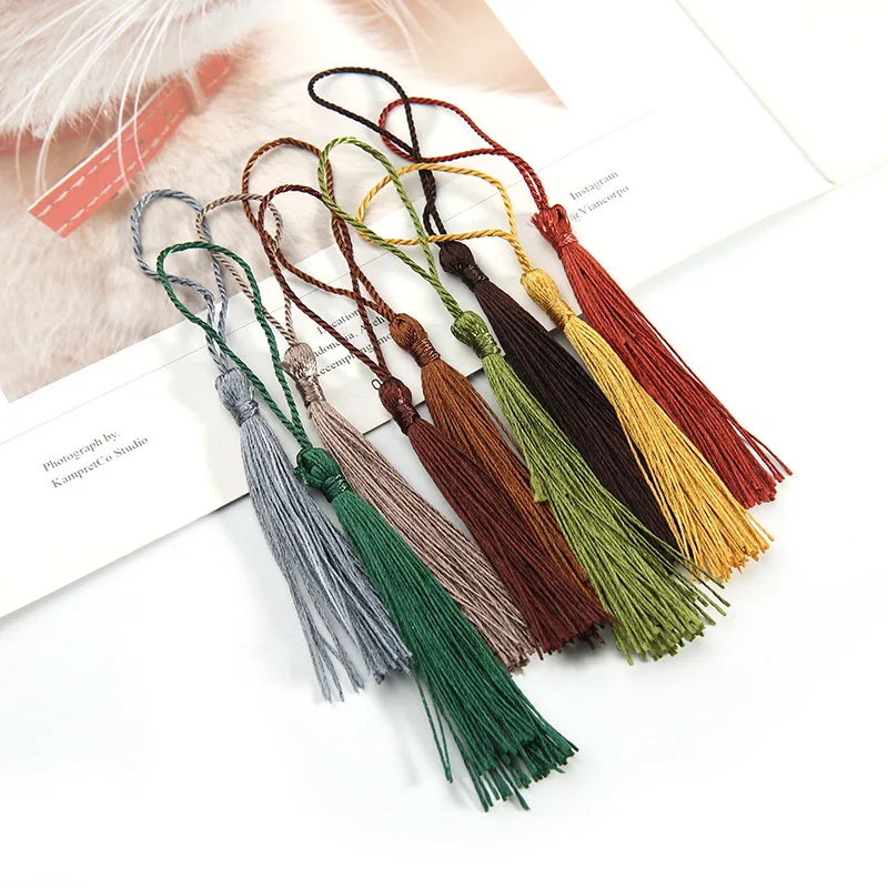 20PCS Multicolors Long Hanging Rope Silk Tassels Fringe Sewing Bag Tassel Trim Key Tassels for DIY Embellish Curtain Accessories