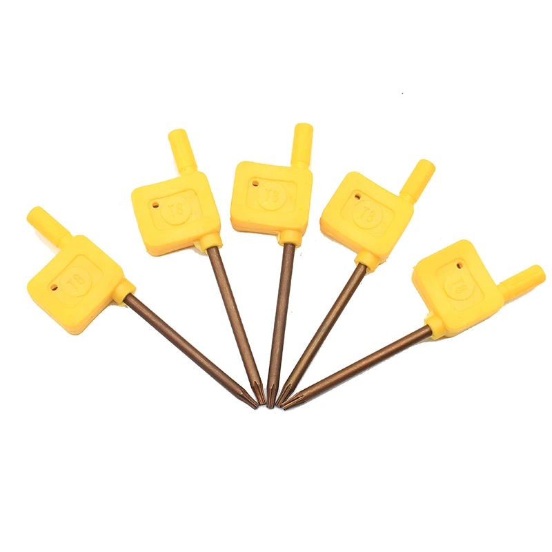 T8 cờ Vàng cờ lê Torx vít cờ lê chuẩn Torx CNC dụng cụ Máy Tiện phụ kiện công cụ Dụng Cụ Đựng Phụ Kiện
