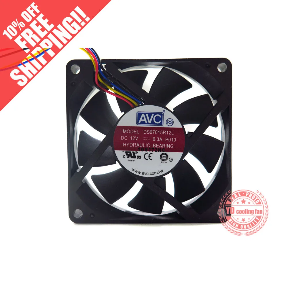 

NEW AVC 7015 7CM 4PIN DS07015R12L 12V 0.30A cooling fan