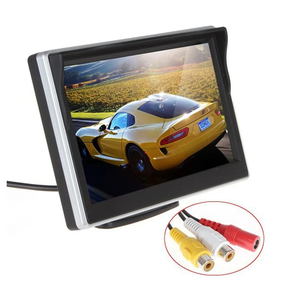 5 inch TFT LCD screen Car Monitor HD800*480 Reversing Parking Monitor with 2 video input,Rearview camera optional