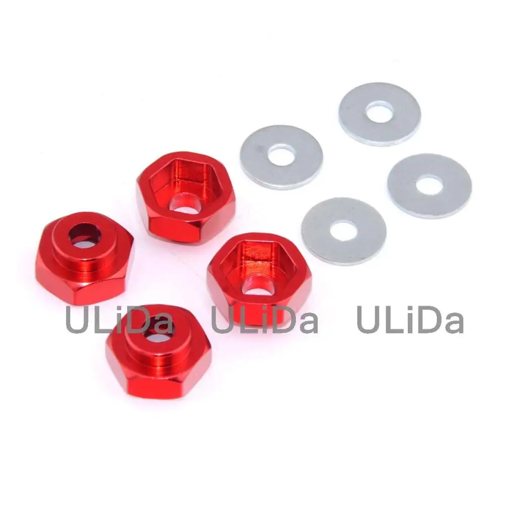 4x Wheel Hex Combine 12mm to 17mm Longer for 1/10 to 1/8 RC Car Modified Kit