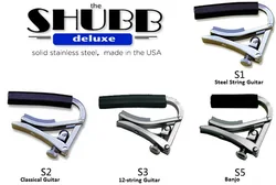 Shubb Deluxe S Series Steel Strings Guitar Capo S1 S2 S3 S5 for Acoustic/Classical/12-string Guitar and Banjo Capotraste