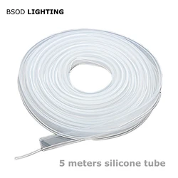 Bsod conduziu o tubo do silicone para a largura impermeável macia 12mm da tira do diodo emissor de luz com linha branca aplicável para a tira conduzida da largura de 8mm/10mm