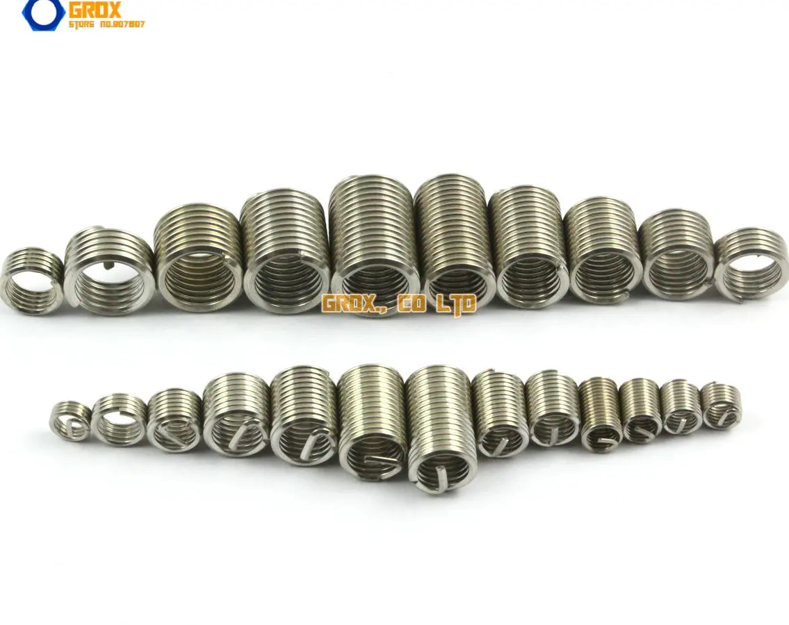 50 Pieces M10*1.5*1.0D 304 Stainless Steel Thread Insert Repair Insert