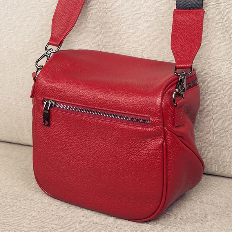 Bolsos cruzados de cuero genuino para mujer, bolso de hombro de lujo, bolso de sillín de moda, bolso de mano femenino