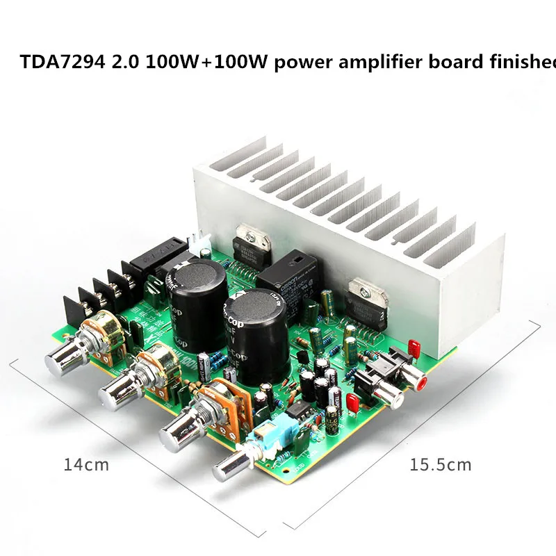 

TDA7294 Amplifier Audio Board AMP 100W*2 High Power 2.0 Channel Amplificador Sound Speaker Home Audio