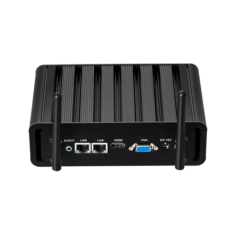 Bez wentylatora Mini rdzeń komputer Intel i7-4600U 2x COM RS232 RS485 2x Gigabit Ethenret HDMI VGA 4x USB3.0 WiFi Windows 10 Linux