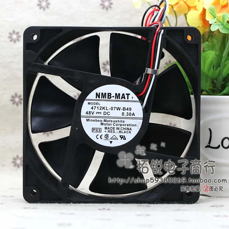 

NEW NMB-MAT Minebea 4712KL-07W-B49 48V 0.3A 12cm 12032 Frequency converter cooling fan