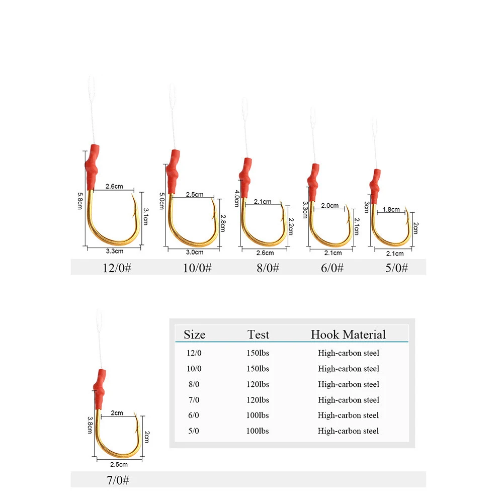 2 шт.Рыболовные крючки из высокоуглеродной стали обеспечивают 100LB 120LB 150LB крючок с веревкой колючей Рыбы крюк морской рыболовной аксессуарами