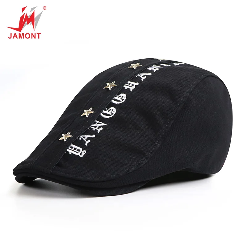 

JAMONT Fashion Men Women Beret Hat Casquette Cap Cotton Hats For Men Visors Casual Sun Hat Gorras Planas Flat Caps Adjustable