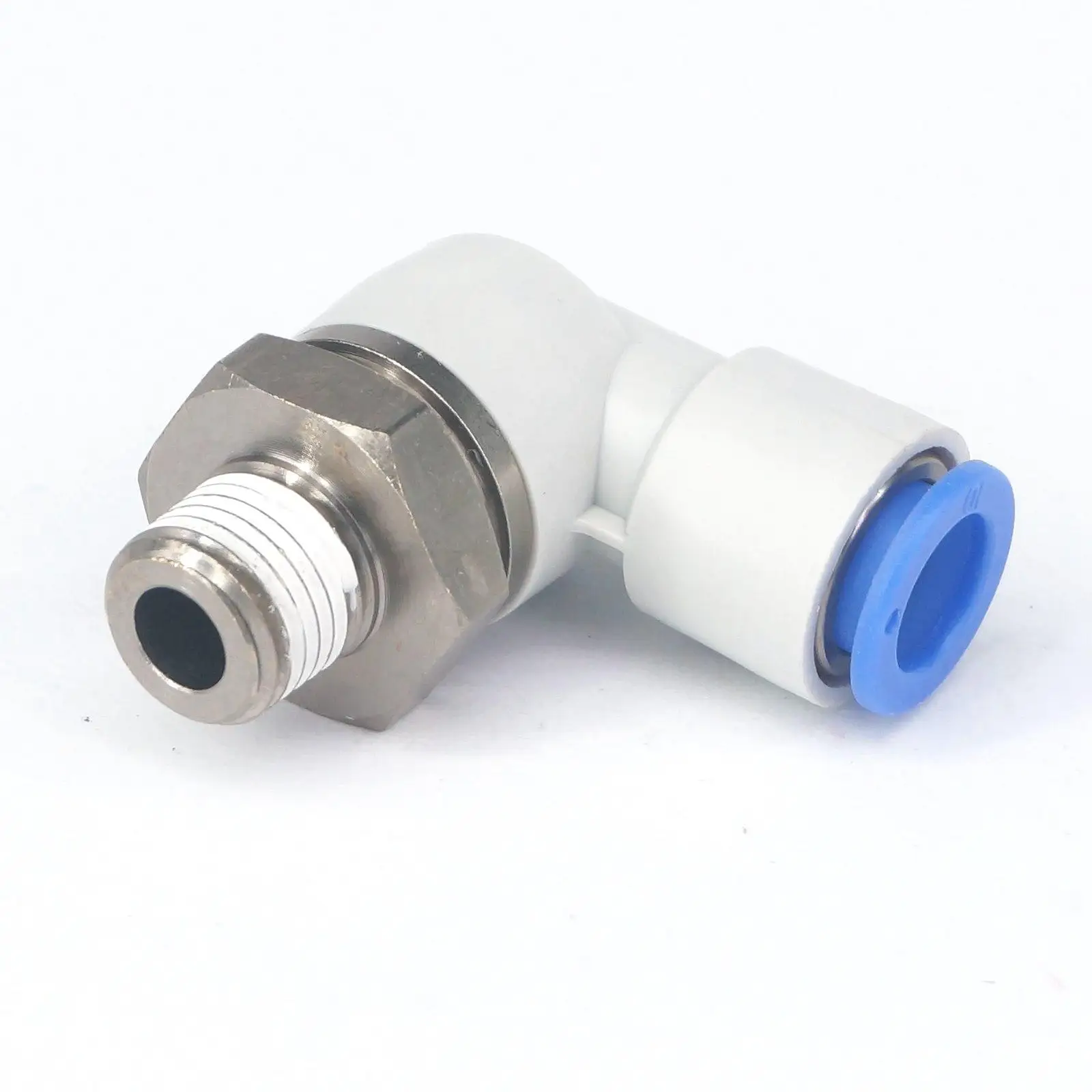 

KSL10-02S Fit Tube O.D 10mm-1/4" BSPP Male Pushfit Connectors Joint Elbow KS Rotary Fitting KSL