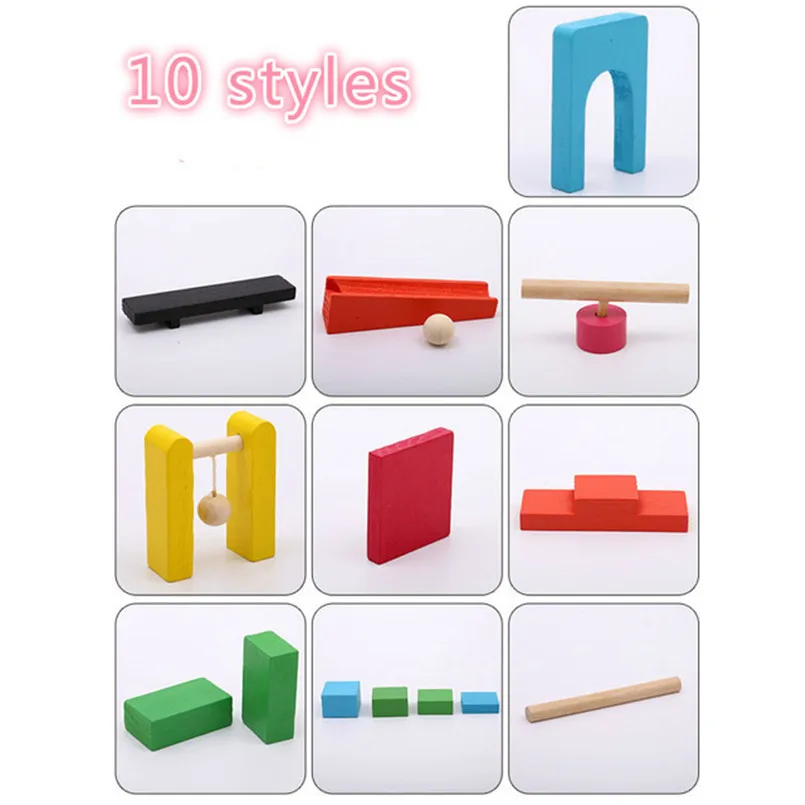 Chidlren Wooden Domino Toys Institution Accessories Organ Blocks Dominoes Games Montessori Educational Toys For Kids Gift