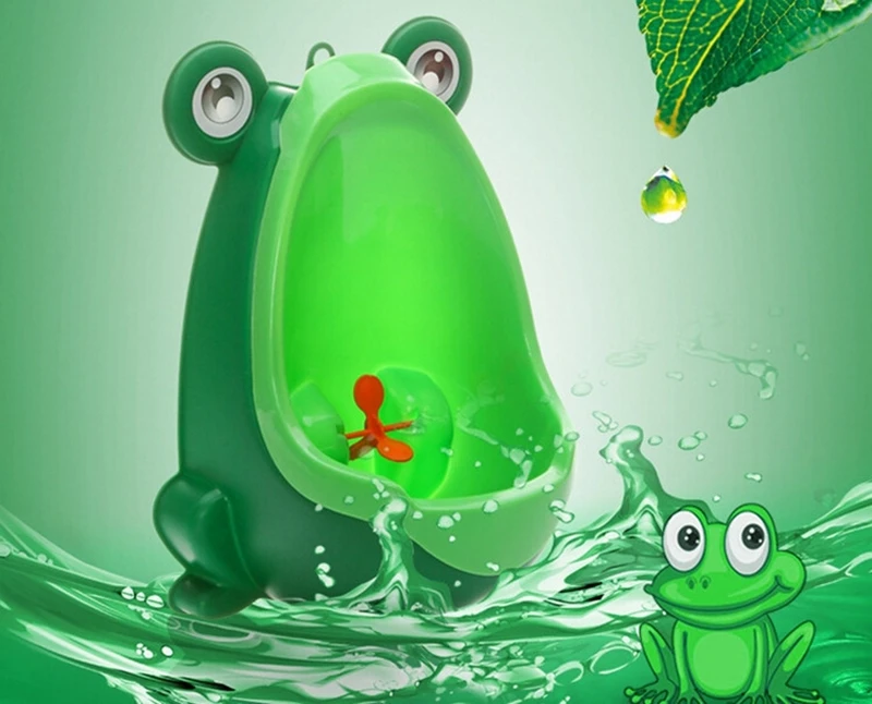 Cute Ergonomic Frog Children Baby Potty Toilet Trainers Urinals Boy Hook Kids Potty Training Portable Toilet Windmill 0-6years