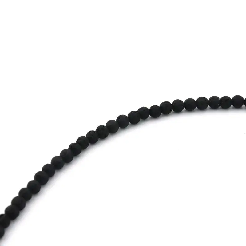 4mm/6mm/8mm/10mm/12mm Lose Spacer Vulkanstein Perlen für Schmuck Finden Halskette Armband DIY Handgemachten Schmuck Zubehör – Detail 3