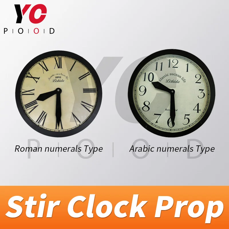 YOPOOD Clock Prop Escape Room in Real Life Stir clock in correct time to unlock takagism game prop set certain time previously