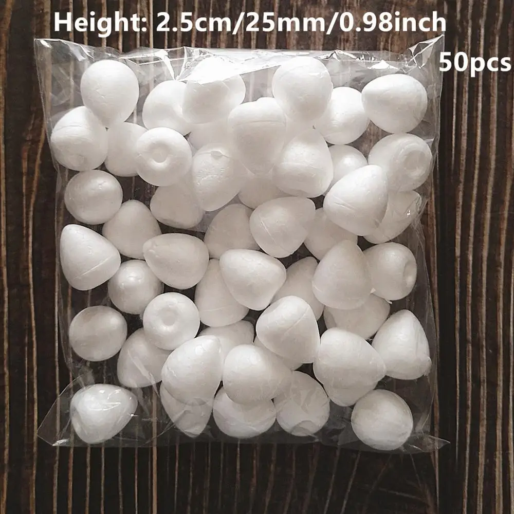 2/2.5/3/3.5/4/5.5cm 10pcs-80pcs White Foam Rose Bud For Nylon Flower Making Material Supplies Nylon Stocking Flower Accessories