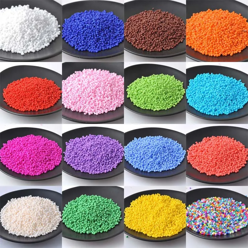 18 colors 2/3mm 1000/500pcs Czech Glass Seed Solid Spacer beads For jewelry making DIY BLSS03X