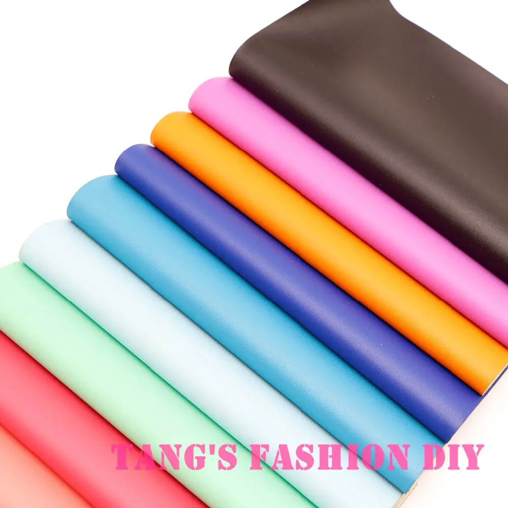 12pcs--20X22CM DIY Hair Bow Material Thin Matte PU Synthetic Faux Leather