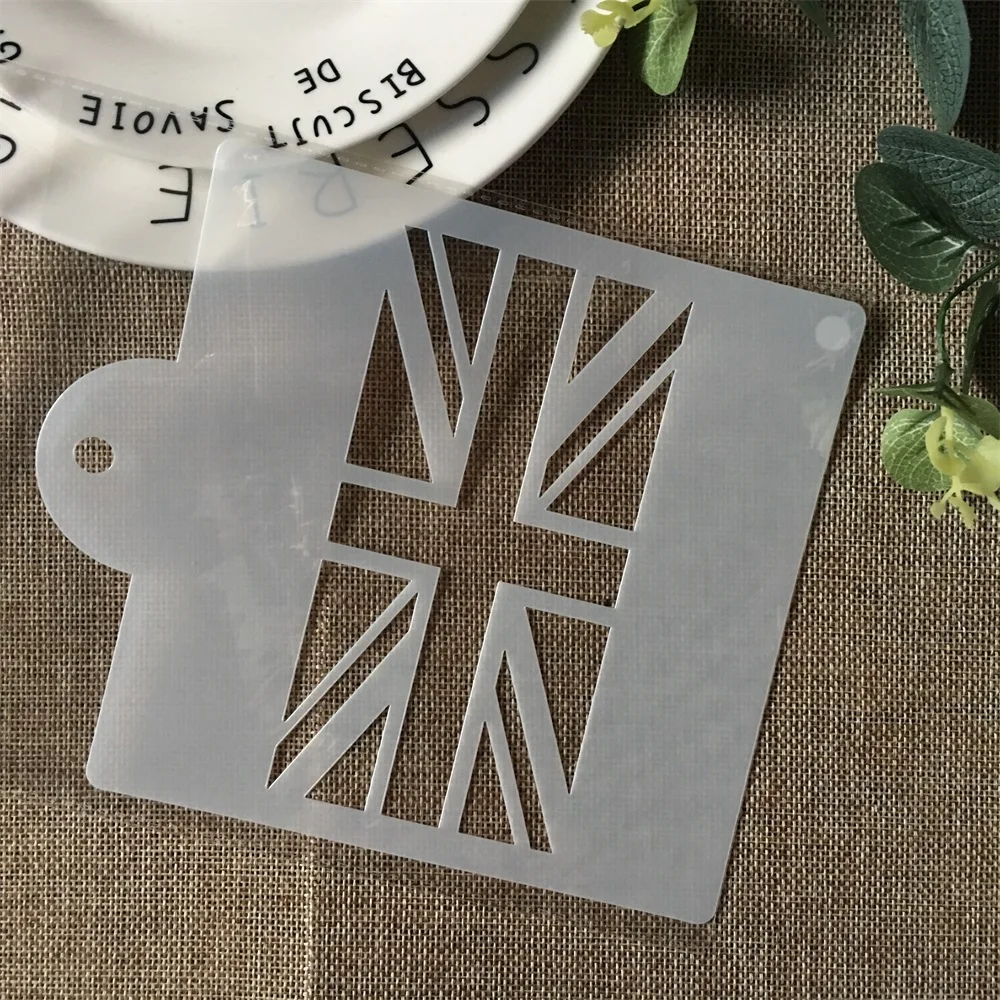 New 15cm UK United Kingdom National Flag DIY Layering Stencils Painting Scrapbook Coloring Embossing Album Decorative Template