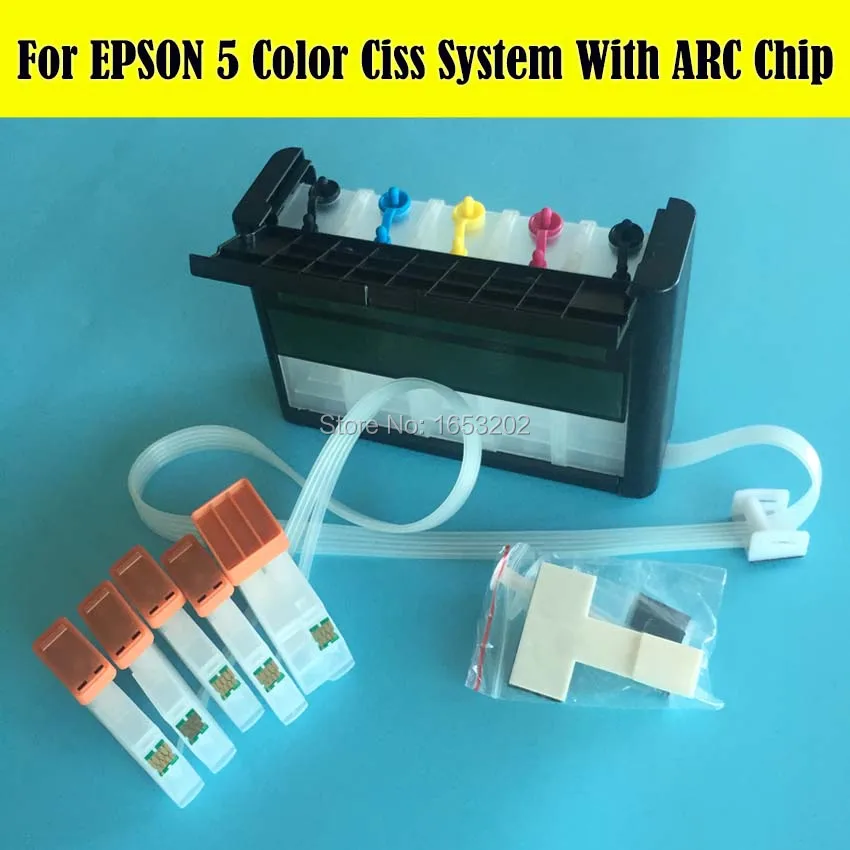 Sistema Ciss T2601 T2611-T2614 de 5 colores para impresora EPSON XP-810/XP-720/XP-625/XP-620/XP-520/XP-820 con Chips ARC