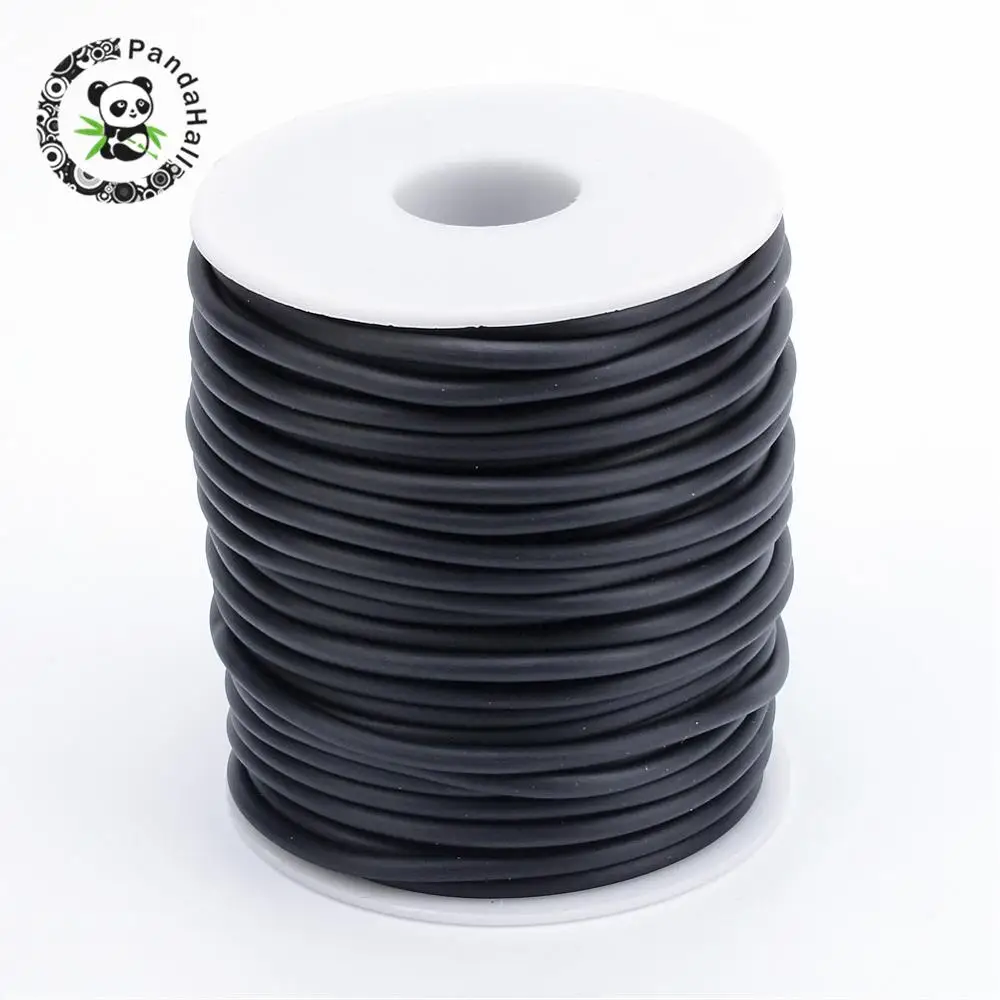 2mm 3mm 4mm Hollow Pipe PVC Tubular Rubber Cord Thread String Wrapped Jewelry Findings for Bracelet Necklace Making DIY 15 Color