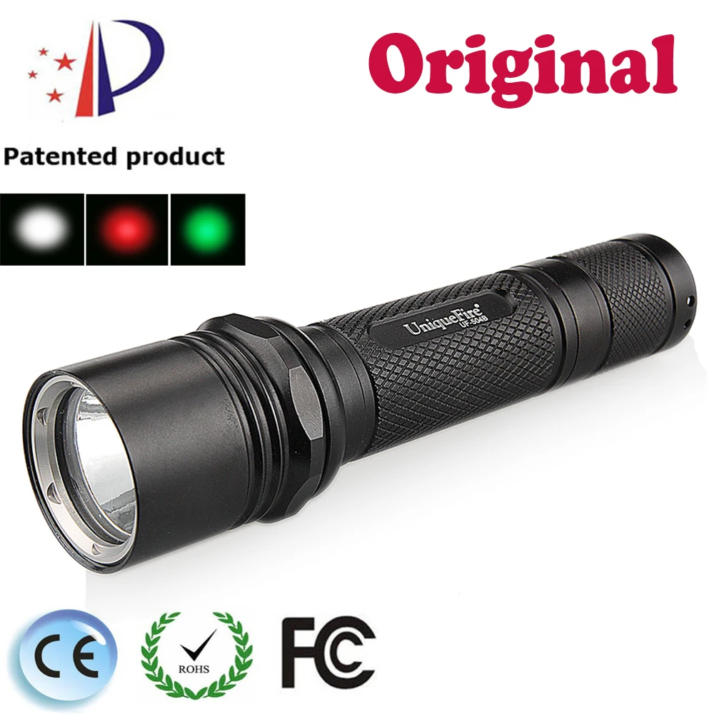 

UF-504B XPE (зеленый/красный/белый) LED торшер фонарь 3 режима водонепроницаемости ip65.