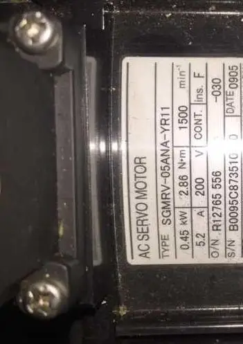 Used in good condition  AC Servo Motor SGMRV-05ANA-YR11