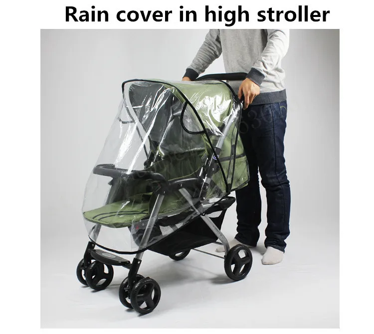 Baby stroller rain cover PVC Universal Wind Dust Shield with windows For Strollers Pushchairs stroller accessories