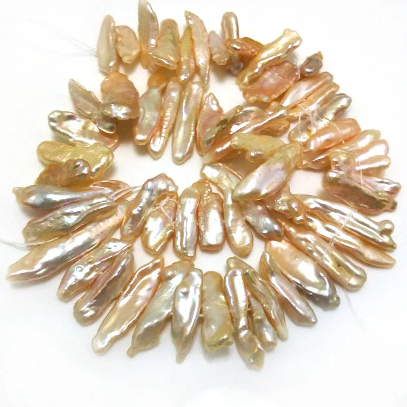 

Оптовая продажа, 16 дюймов, 8-20 мм, натуральный розовый плоский жемчуг Biwa, свободная нить