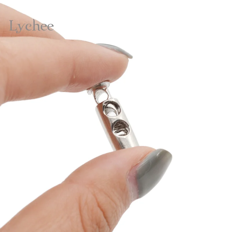 Lychee Life 10 Pieces Vintage Metal Color Stopper DIY Apparel Sewing Accessories Metal Clamp Stopper Cord Lock Toggle