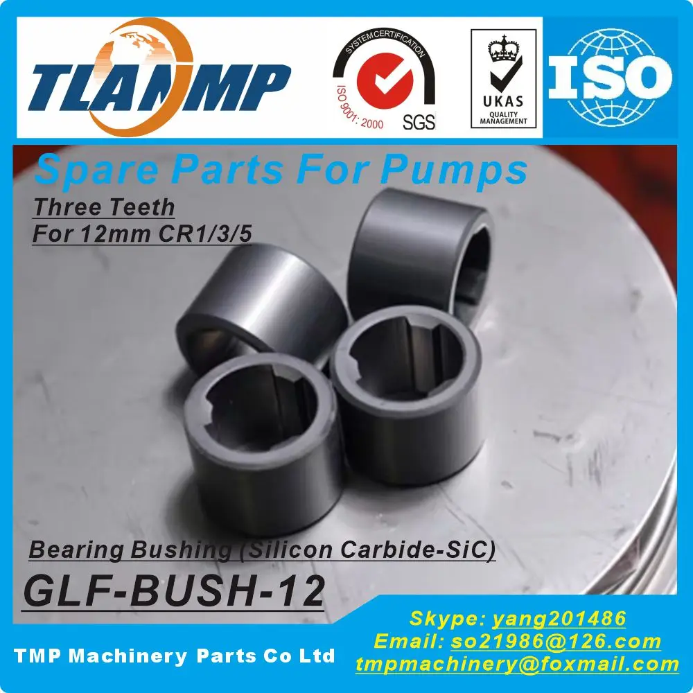 GLF-BUSH-12 , GLF-BUSH-16 SiC/TC Bushing , Bearing Sleeve for 12/16mm CR1/CR3/CR5, CR10/CR15/CR20 Cartridge pumps (Part ID: 47a)