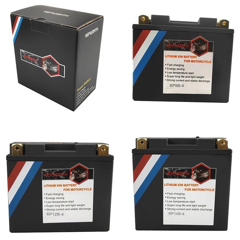 12V LiFePO4 Motorcycle Starter Battery 2Ah 3Ah 4Ah 6Ah 8Ah CCA 160A-450A BMS 12V Lithium Battery For Scooter ATVs UTVs