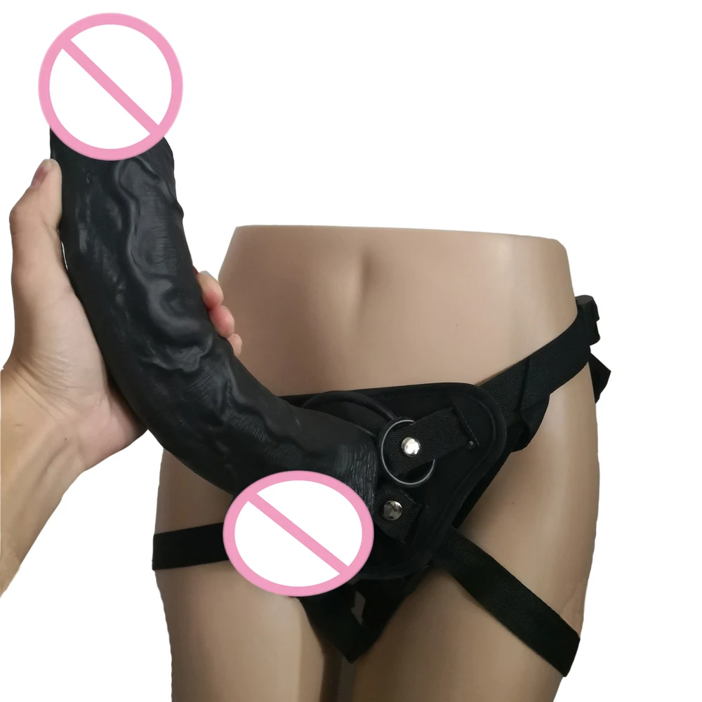 

AMABOOM 33.5*6CM Strap on Super long Dildos strapon realistic Huge dildo suction cup big dick sex Gay toys lesbian leather belt