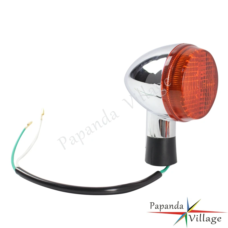 Papanda Motorbike Chrome Rear Turn Signal Indicator Lamp Amber Light For Honda Shadow 400 750 VT750 2004-2007 E13 Approved Lamp
