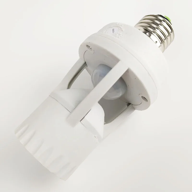 Ampoule LED avec capteur de mouvement infrarouge PIR, prise humaine, base de prise, support de lampe, AC 110-220V, 360