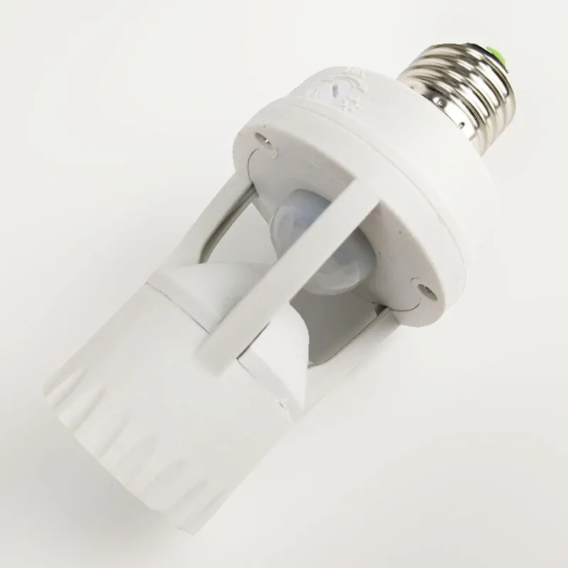 AC 110-220 V 360 Gradi 60 W PIR Induzione del Sensore di Movimento di IR a raggi infrarossi Umani E27 Spina SocketBase Led lampada della luce di lampadina Del Supporto Caldo