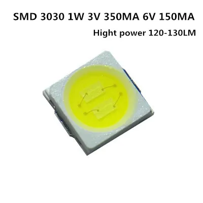 110 sztuk LED SMD 2835 3030 0.2W 0.5W 1W Chip 3V 6V 9V żółty czerwony niebieski zielony biała lampa koraliki dioda elektroluminescencyjna lampa dla