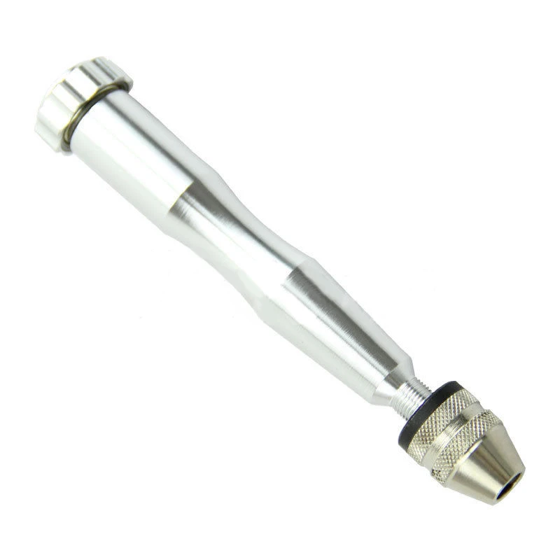 1Set Aluminium Mini Micro Handboor Met Keyless Chuck + 10Pcs Twist Boren 0.6-2.0Mm