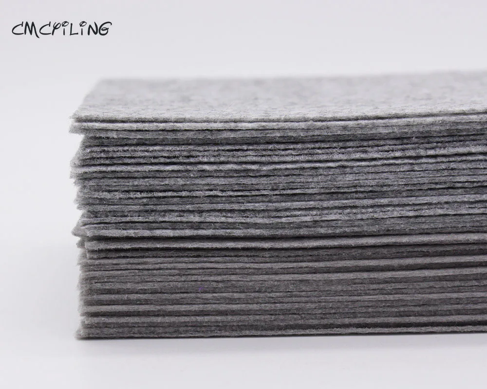 1mm Flecking Gray Hard Felt,Polyester Fabrics Sheets For Arts Crafts Sewing Scrapbooking Fieltro Feltro,CMCYILING