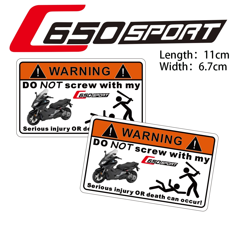 

KODASKIN Motorcycle Cheap 2D Creative Warning Sticker Decal for BMW C650 Sport