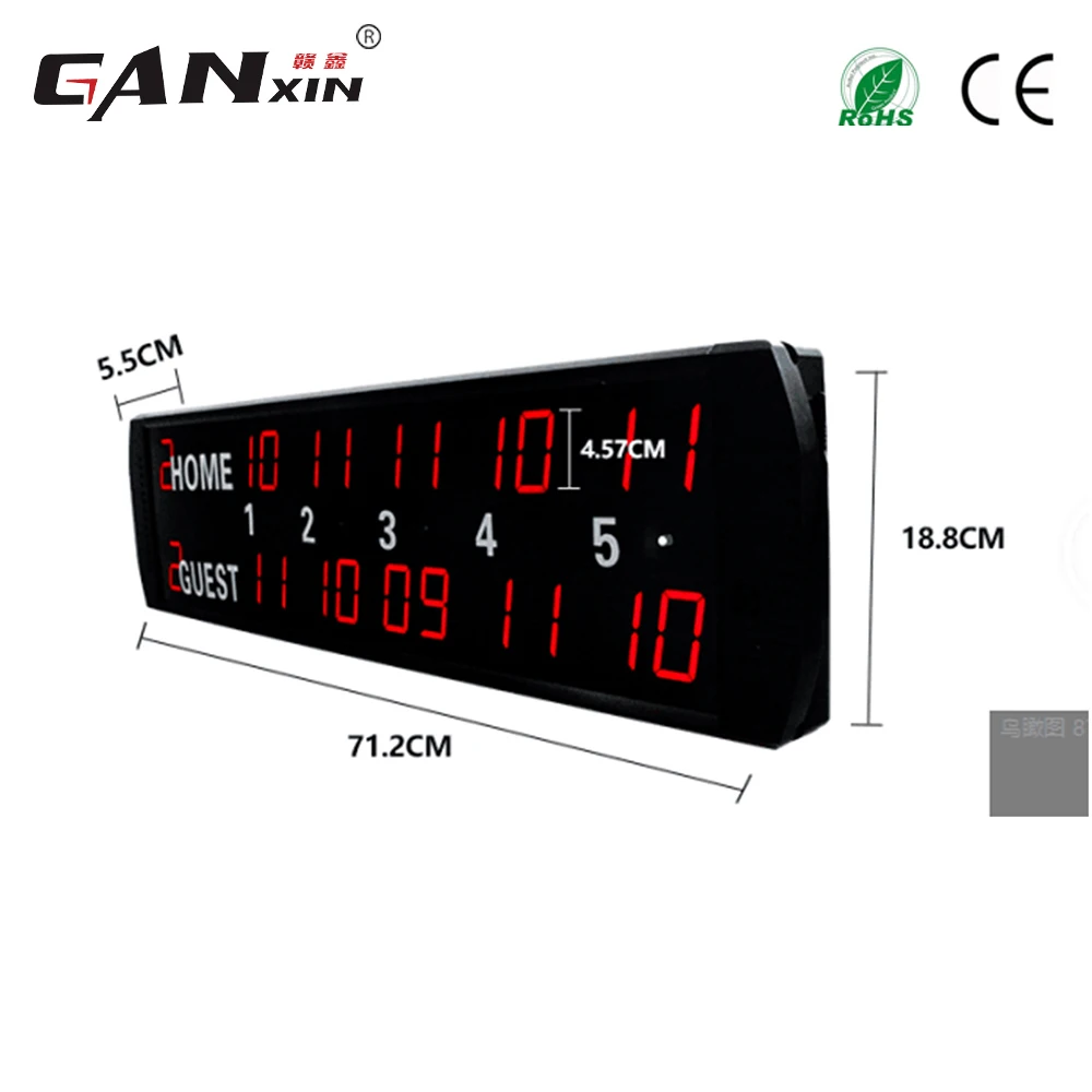 [Ganxin] Remote Control led digital tennis scoreboard electronic table tennis  scoreboard