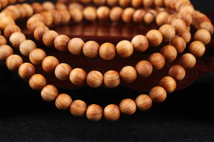 6mm 8mm 108 Beads Natural Taihang Mountain Cliff Parker Wood Buddhist Buddha Bracelet Women Men Meditation Prayer Bead Mala Gift